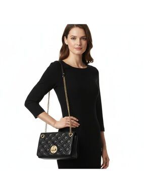 *Kate Spade Cynthia Astor Court Black Quilted Shoulder Bag